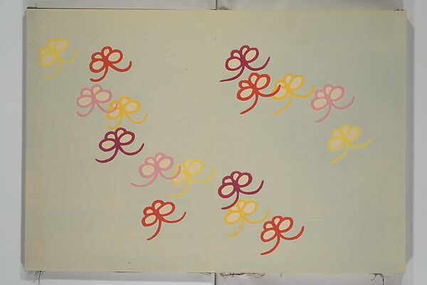 A Thousand Butterflies (Chō senshu)  蝶千種, Kamisaka Sekka 神阪雪佳 (Japanese, 1866–1942), Set of two woodblock printed books (orihon, accordion-style); ink and color on paper, Japan