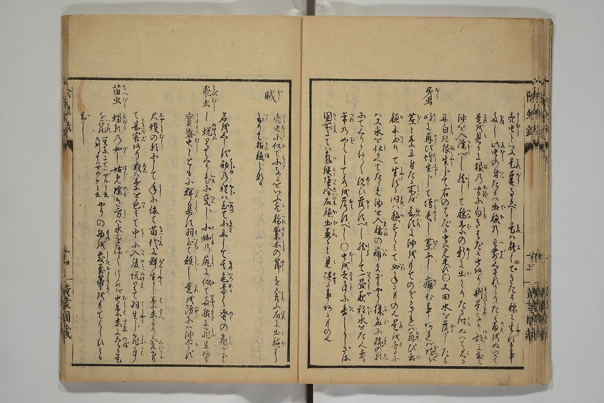 Whales and Whale Oil (Jokō roku) 除蝗録, Hasegawa Settan 長谷川雪旦 (Japanese, 1778–1843), Woodblock printed book; ink on paper, Japan