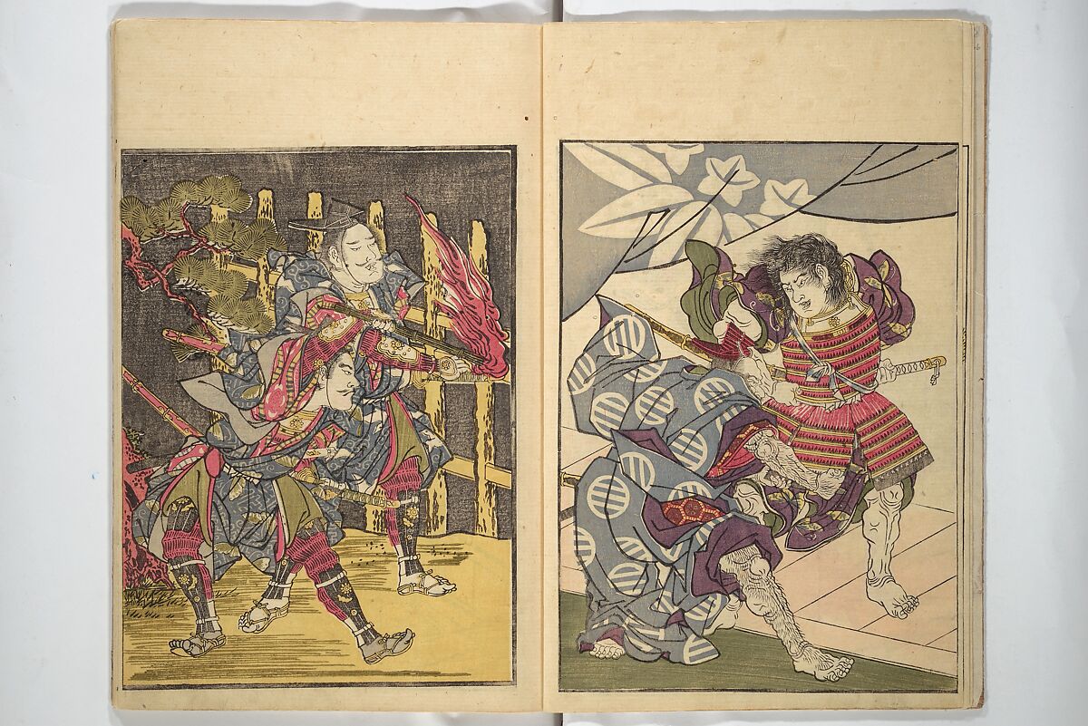 Picture Book of the Warriors' Sandals (Ehon musha waraji) 絵本武者鞋, Kitao Shigemasa 北尾重政 (Japanese, 1739–1820), Woodblock printed book; ink and color on paper, Japan