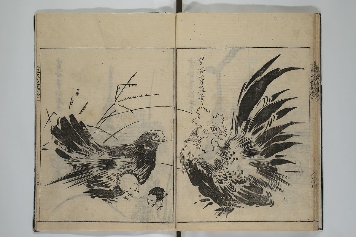 A Garden of Celebrated Japanese and Chinese Paintings (Wakan meigaen} 和漢名画苑, Ooka Shunboku 大岡春卜 (1680–1763), Set of six woodblock-printed books bound as one, with additional volume; ink on paper, Japan