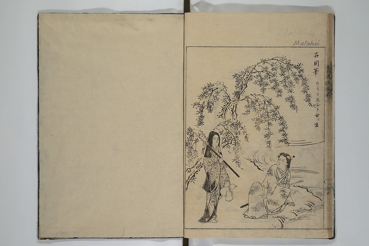 A Garden of Celebrated Japanese and Chinese Paintings (Wakan meigaen} 和漢名画苑, Ooka Shunboku 大岡春卜 (1680–1763), Set of six woodblock-printed books bound as one, with additional volume; ink on paper, Japan