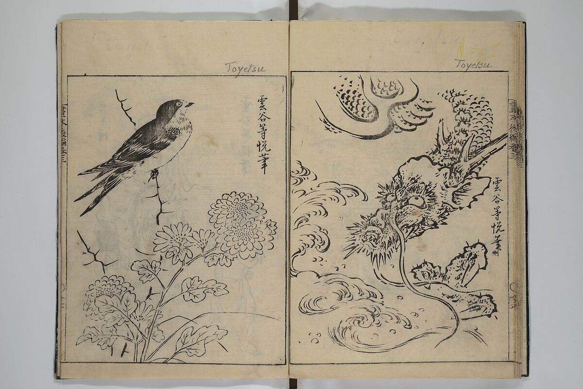 A Garden of Celebrated Japanese and Chinese Paintings (Wakan meigaen} 和漢名画苑, Ooka Shunboku 大岡春卜 (1680–1763), Set of six woodblock-printed books bound as one, with additional volume; ink on paper, Japan
