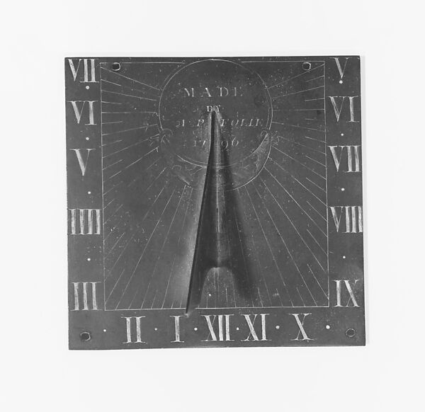 Sundial, A. P. Folie, Brass 