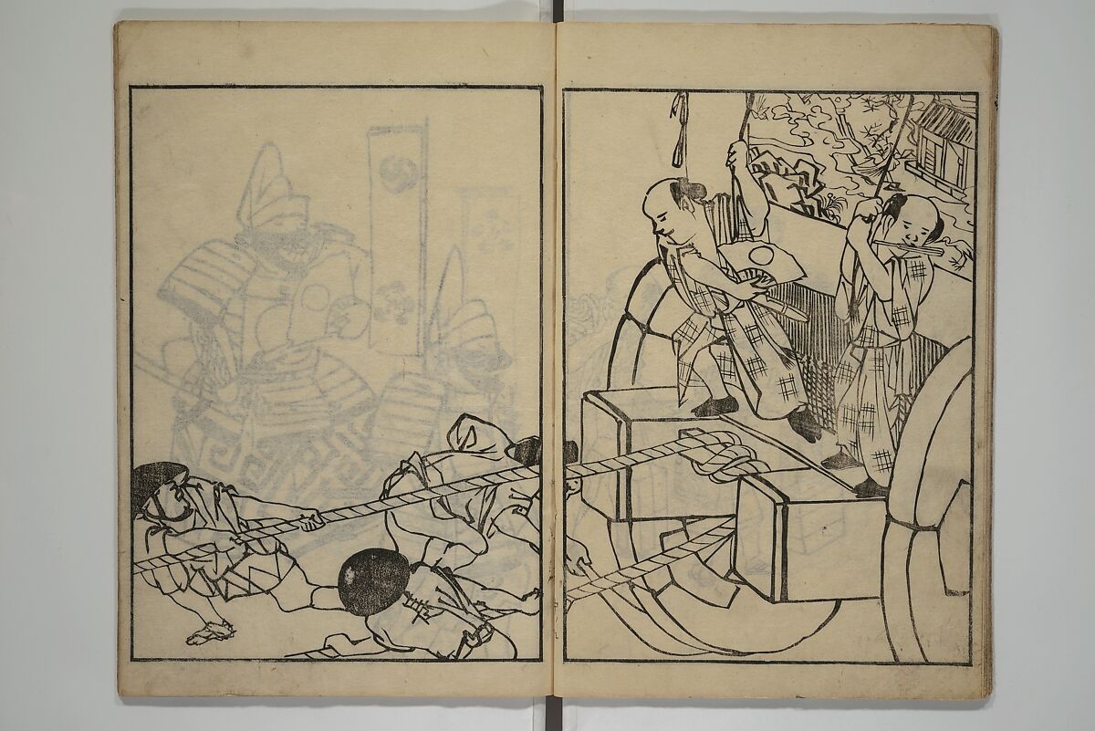 People of Yamato (Japan) Picture Album (Yamato jinbutsu gafu) 倭人物画譜, Yamaguchi Soken 山口素絢 (Japanese, 1759–1818), Set of three woodblock printed books; ink on paper, Japan