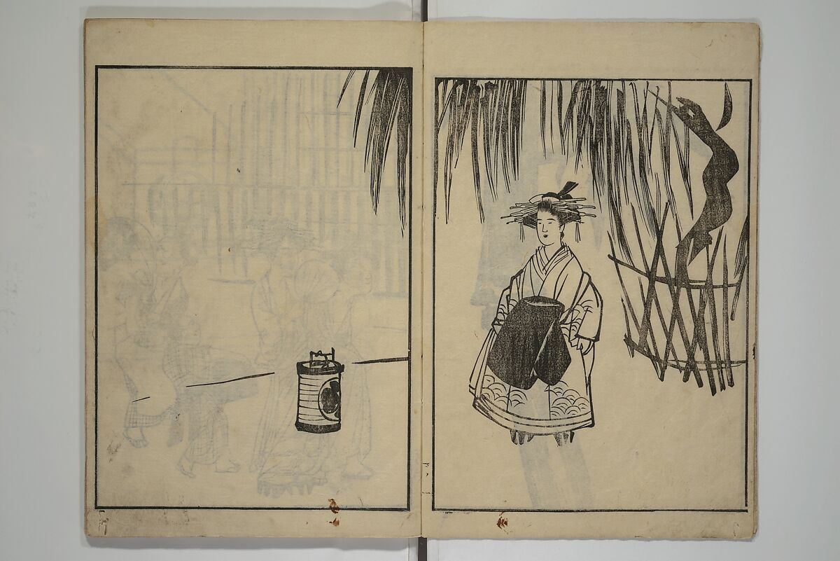 People of Yamato (Japan) Picture Album (Yamato jinbutsu gafu) 倭人物画譜, Yamaguchi Soken 山口素絢 (Japanese, 1759–1818), Set of three woodblock printed books; ink on paper, Japan