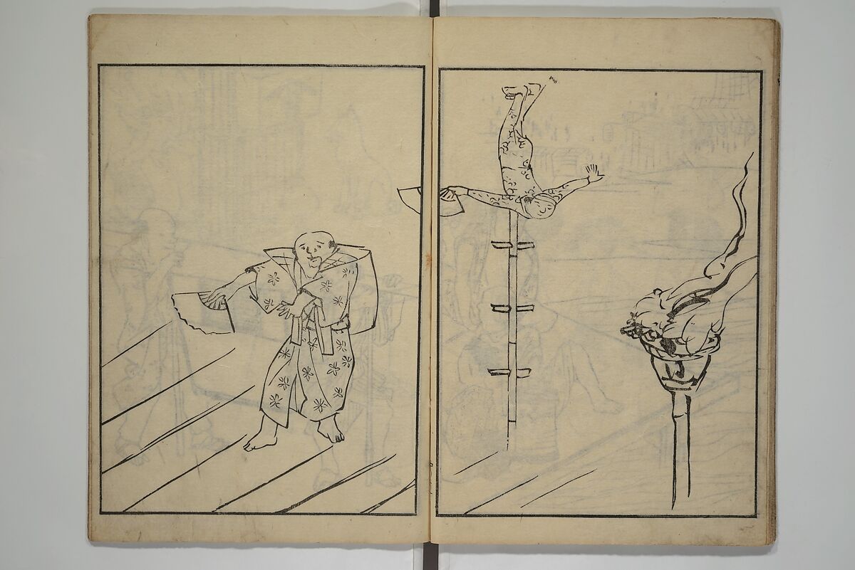 People of Yamato (Japan) Picture Album (Yamato jinbutsu gafu) 倭人物画譜, Yamaguchi Soken 山口素絢 (Japanese, 1759–1818), Set of three woodblock printed books; ink on paper, Japan