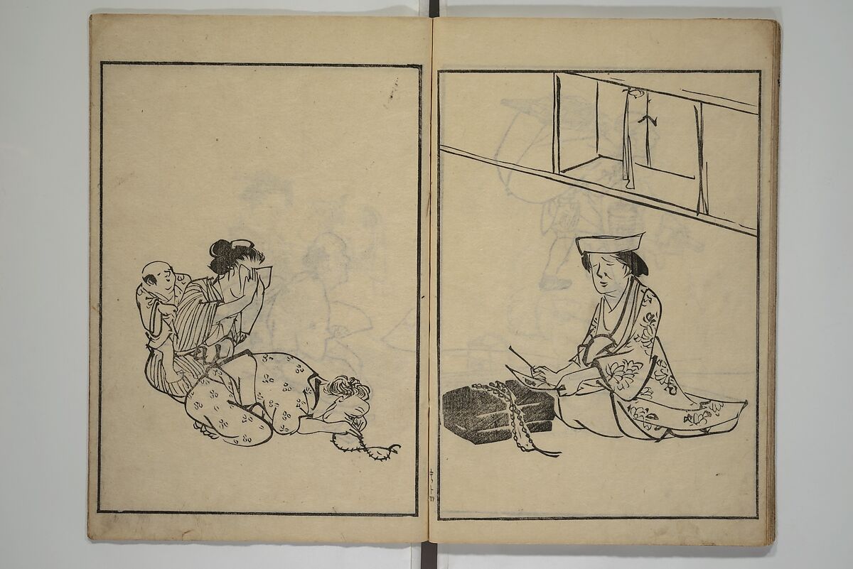 People of Yamato (Japan) Picture Album (Yamato jinbutsu gafu) 倭人物画譜, Yamaguchi Soken 山口素絢 (Japanese, 1759–1818), Set of three woodblock printed books; ink on paper, Japan