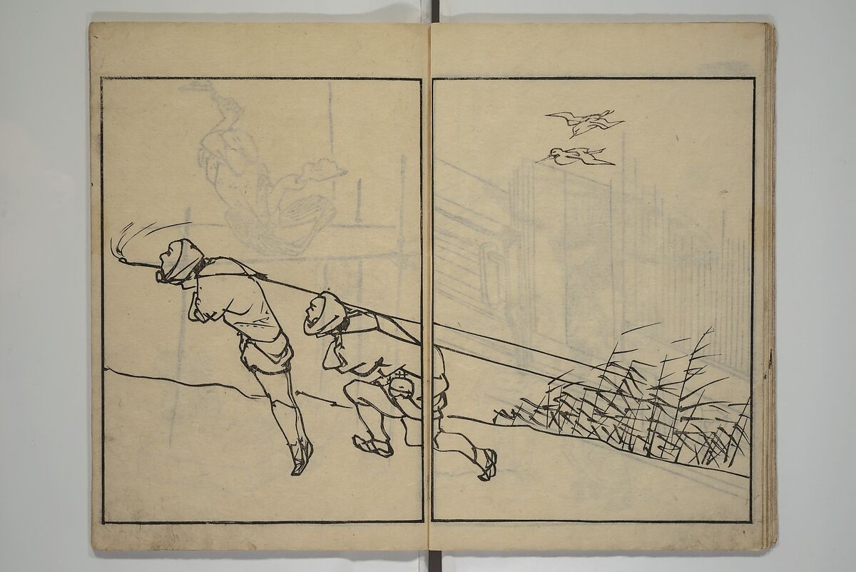 People of Yamato (Japan) Picture Album (Yamato jinbutsu gafu) 倭人物画譜, Yamaguchi Soken 山口素絢 (Japanese, 1759–1818), Set of three woodblock printed books; ink on paper, Japan