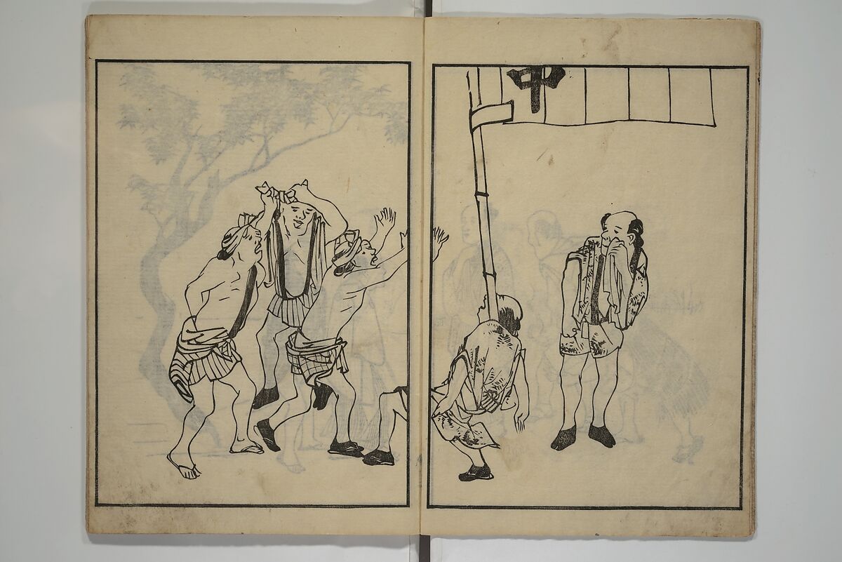 People of Yamato (Japan) Picture Album (Yamato jinbutsu gafu) 倭人物画譜, Yamaguchi Soken 山口素絢 (Japanese, 1759–1818), Set of three woodblock printed books; ink on paper, Japan