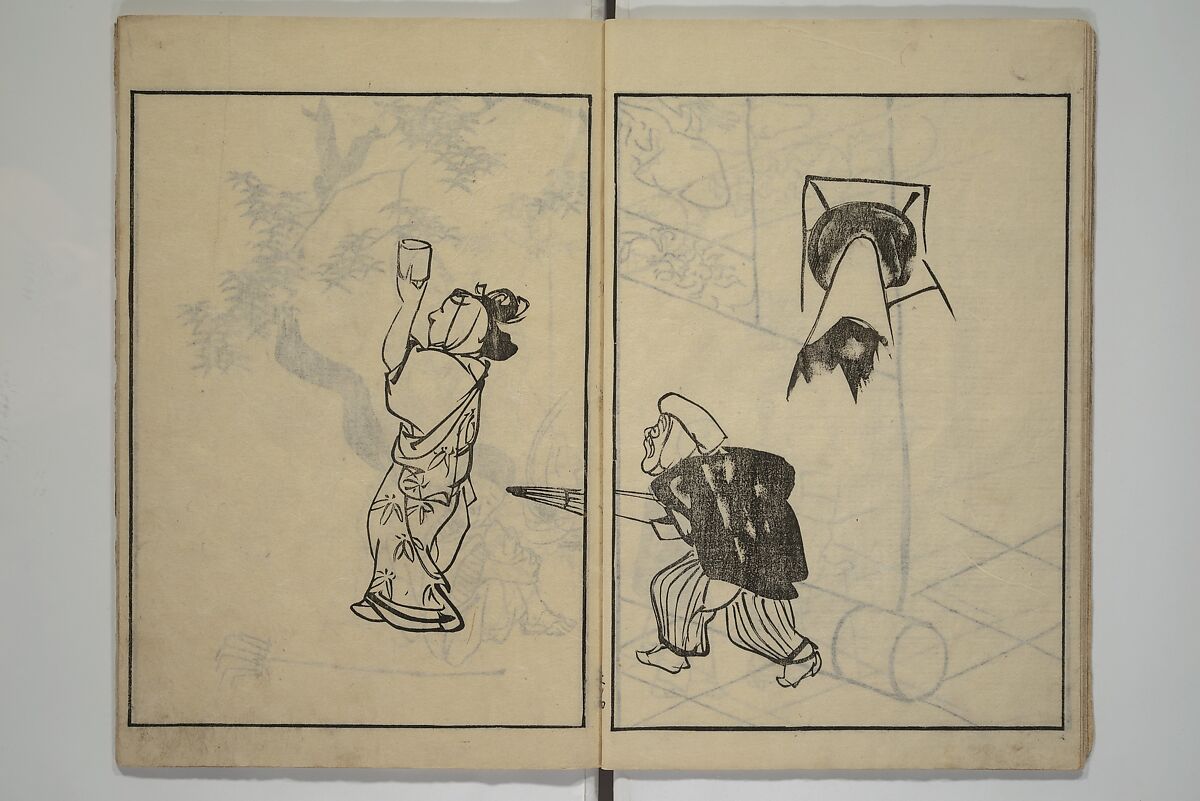 People of Yamato (Japan) Picture Album (Yamato jinbutsu gafu) 倭人物画譜, Yamaguchi Soken 山口素絢 (Japanese, 1759–1818), Set of three woodblock printed books; ink on paper, Japan