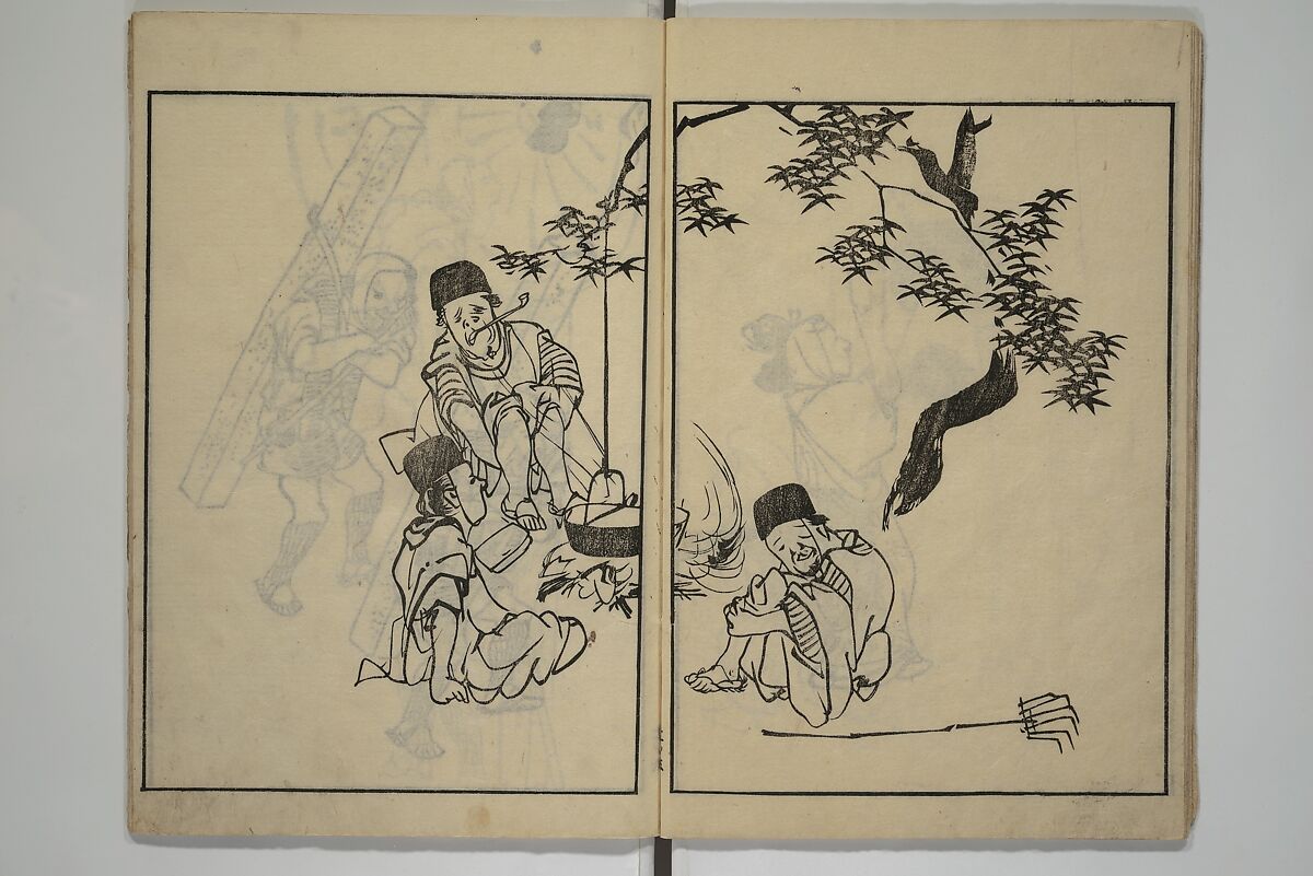 People of Yamato (Japan) Picture Album (Yamato jinbutsu gafu) 倭人物画譜, Yamaguchi Soken 山口素絢 (Japanese, 1759–1818), Set of three woodblock printed books; ink on paper, Japan