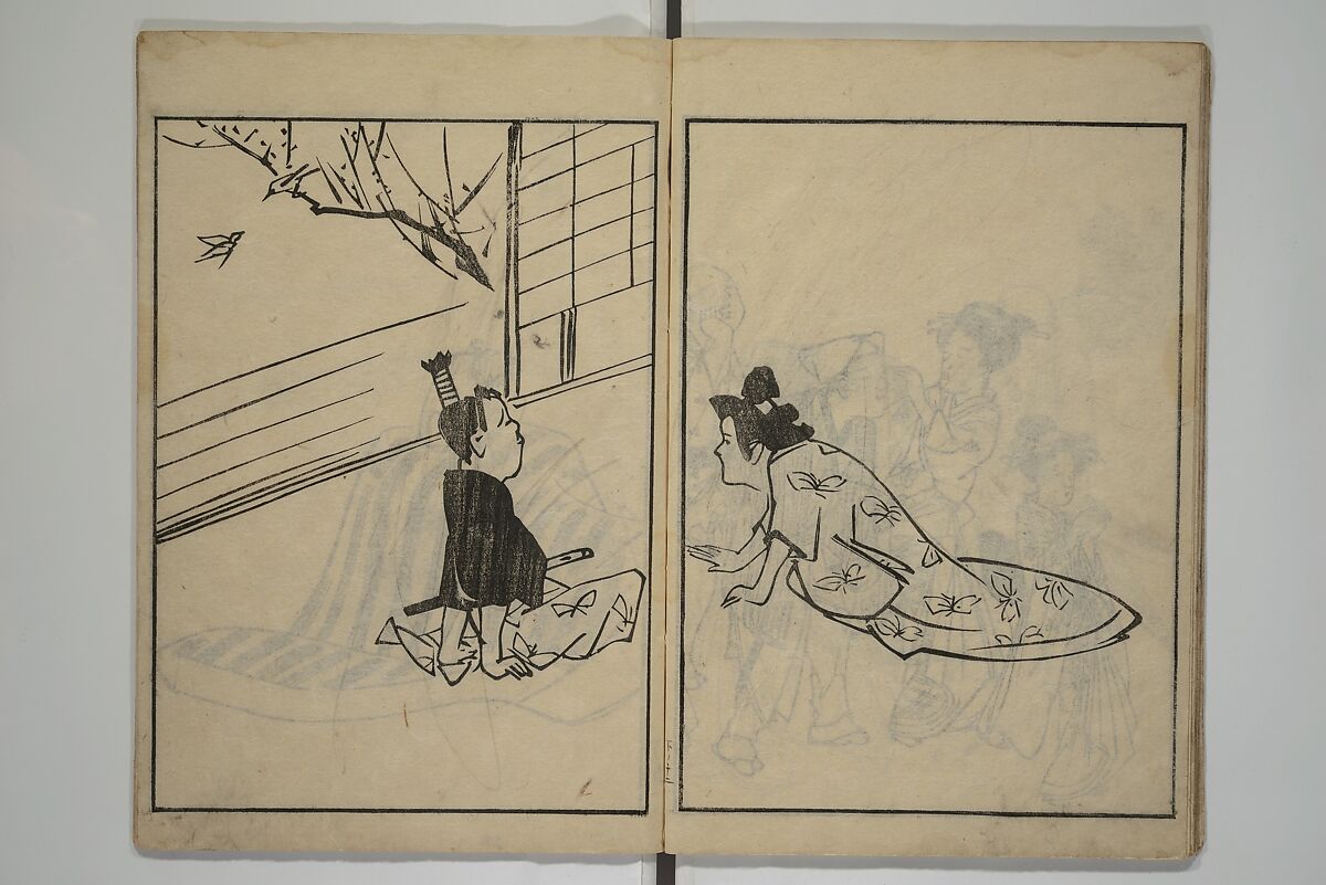 People of Yamato (Japan) Picture Album (Yamato jinbutsu gafu) 倭人物画譜, Yamaguchi Soken 山口素絢 (Japanese, 1759–1818), Set of three woodblock printed books; ink on paper, Japan