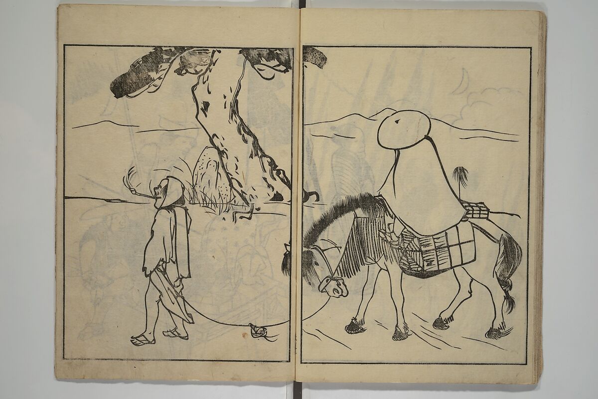 People of Yamato (Japan) Picture Album (Yamato jinbutsu gafu) 倭人物画譜, Yamaguchi Soken 山口素絢 (Japanese, 1759–1818), Set of three woodblock printed books; ink on paper, Japan
