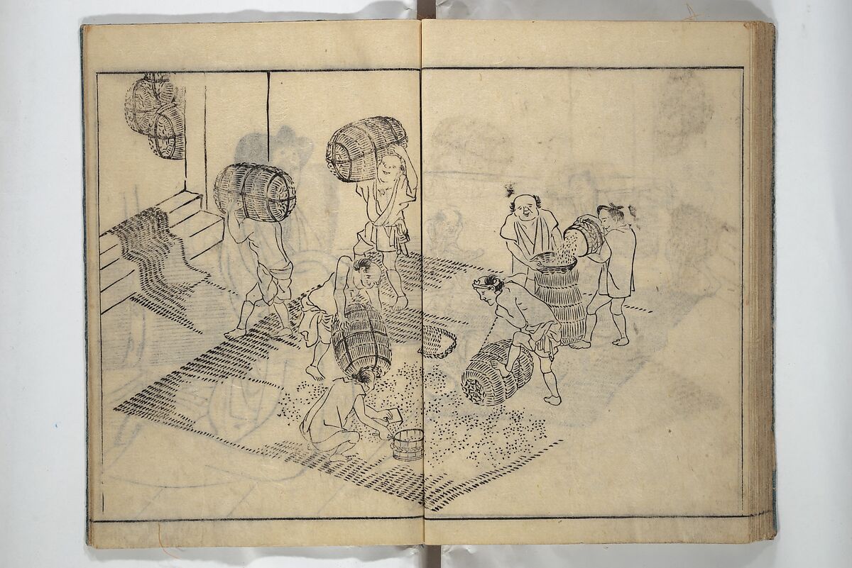 People of Yamato (Japan) Picture Album (Yamato jinbutsu gafu) Second series 倭人物画譜 後編, Yamaguchi Soken 山口素絢 (Japanese, 1759–1818), Woodblock printed book; ink on paper, Japan