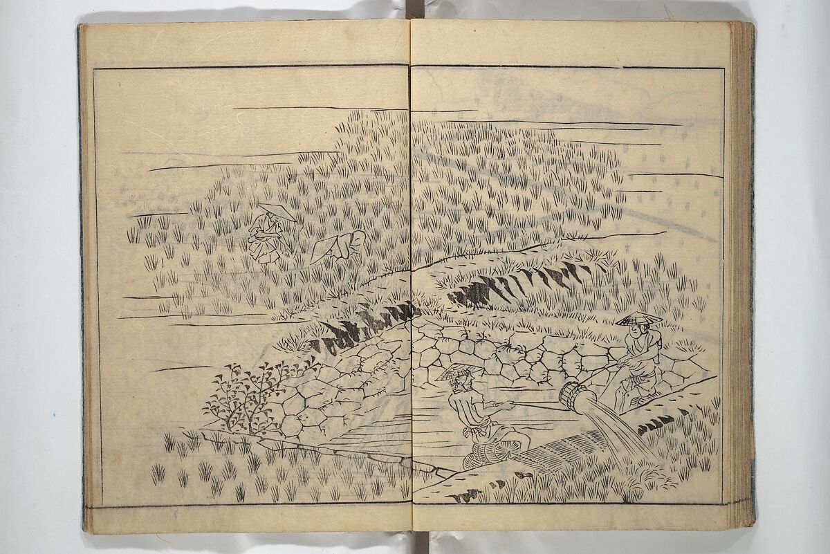 People of Yamato (Japan) Picture Album (Yamato jinbutsu gafu) Second series 倭人物画譜 後編, Yamaguchi Soken 山口素絢 (Japanese, 1759–1818), Woodblock printed book; ink on paper, Japan
