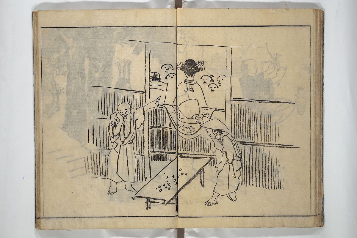 People of Yamato (Japan) Picture Album (Yamato jinbutsu gafu) Second series 倭人物画譜 後編, Yamaguchi Soken 山口素絢 (Japanese, 1759–1818), Woodblock printed book; ink on paper, Japan
