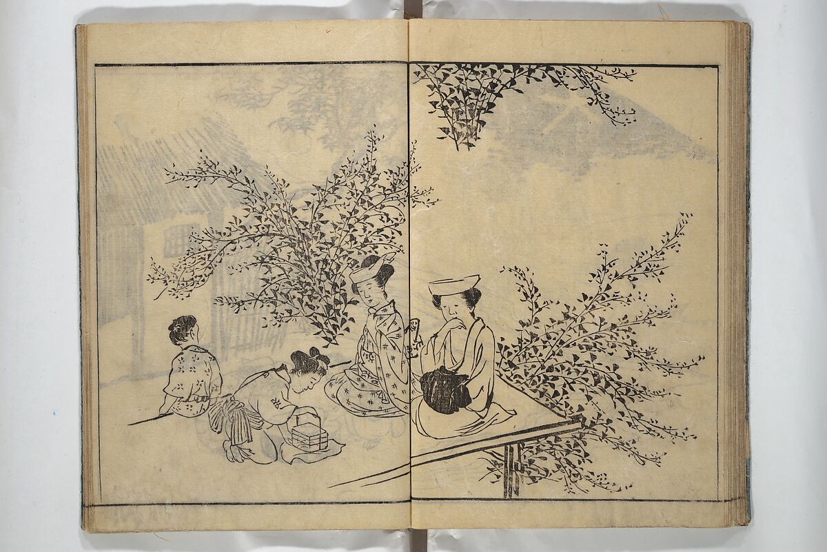 People of Yamato (Japan) Picture Album (Yamato jinbutsu gafu) Second series 倭人物画譜 後編, Yamaguchi Soken 山口素絢 (Japanese, 1759–1818), Woodblock printed book; ink on paper, Japan