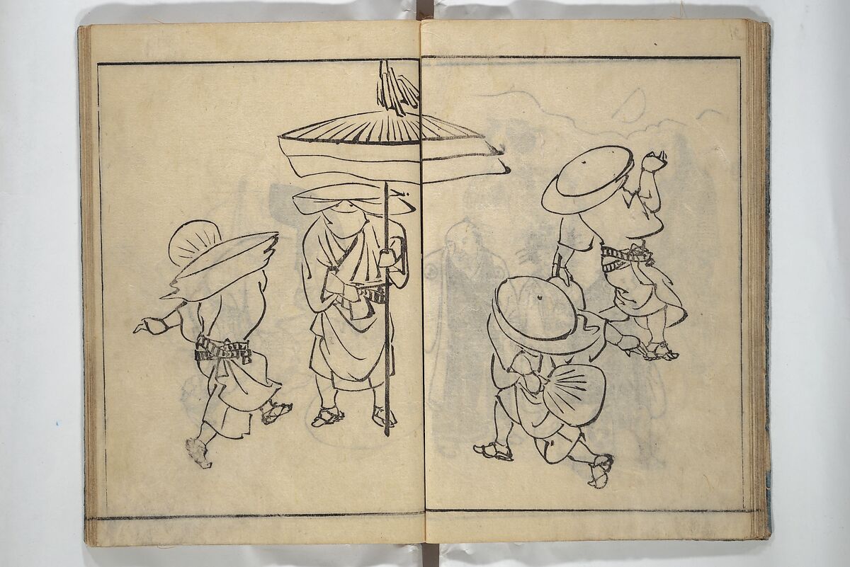 People of Yamato (Japan) Picture Album (Yamato jinbutsu gafu) Second series 倭人物画譜 後編, Yamaguchi Soken 山口素絢 (Japanese, 1759–1818), Woodblock printed book; ink on paper, Japan