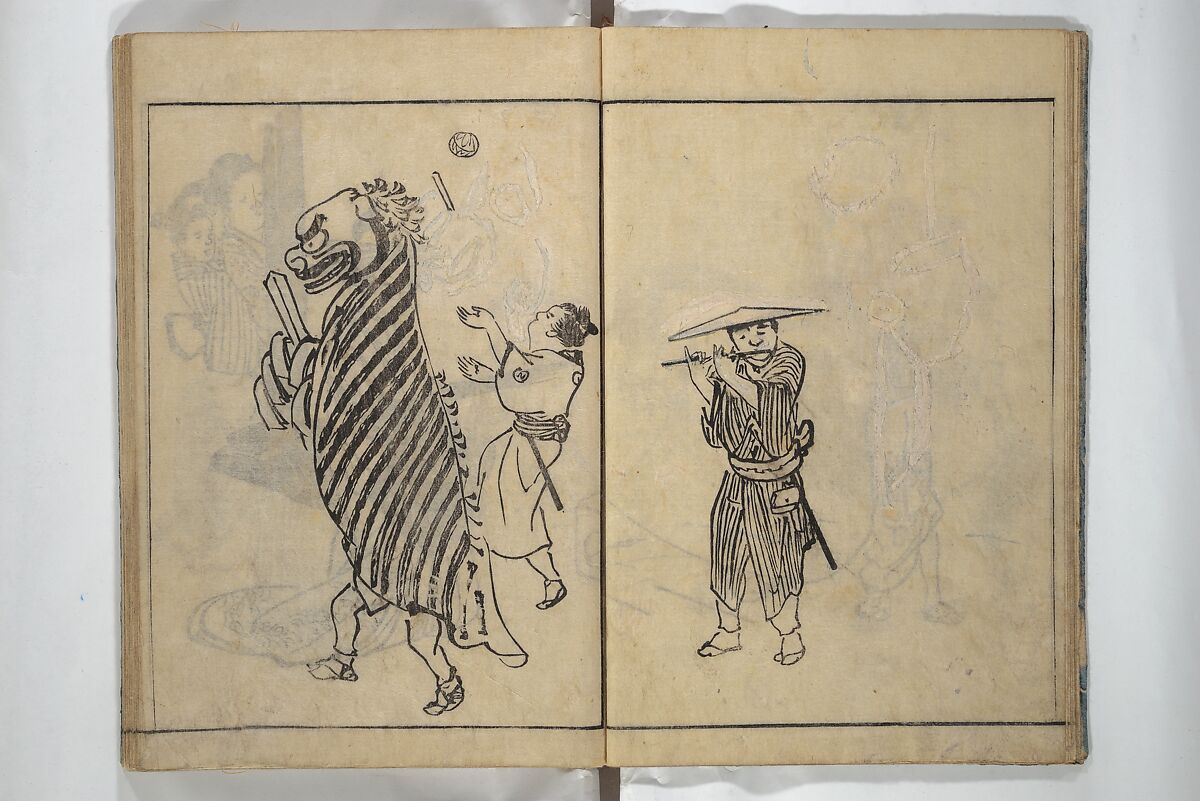 People of Yamato (Japan) Picture Album (Yamato jinbutsu gafu) Second series 倭人物画譜 後編, Yamaguchi Soken 山口素絢 (Japanese, 1759–1818), Woodblock printed book; ink on paper, Japan