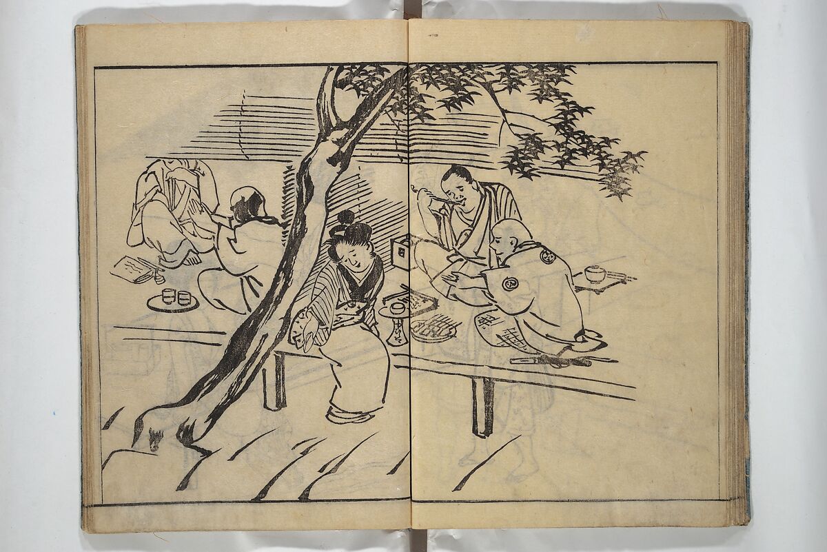 People of Yamato (Japan) Picture Album (Yamato jinbutsu gafu) Second series 倭人物画譜 後編, Yamaguchi Soken 山口素絢 (Japanese, 1759–1818), Woodblock printed book; ink on paper, Japan
