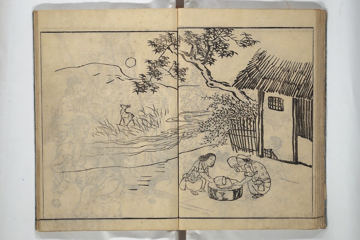 People of Yamato (Japan) Picture Album (Yamato jinbutsu gafu) Second series 倭人物画譜 後編, Yamaguchi Soken 山口素絢 (Japanese, 1759–1818), Woodblock printed book; ink on paper, Japan