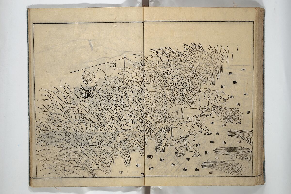People of Yamato (Japan) Picture Album (Yamato jinbutsu gafu) Second series 倭人物画譜 後編, Yamaguchi Soken 山口素絢 (Japanese, 1759–1818), Woodblock printed book; ink on paper, Japan