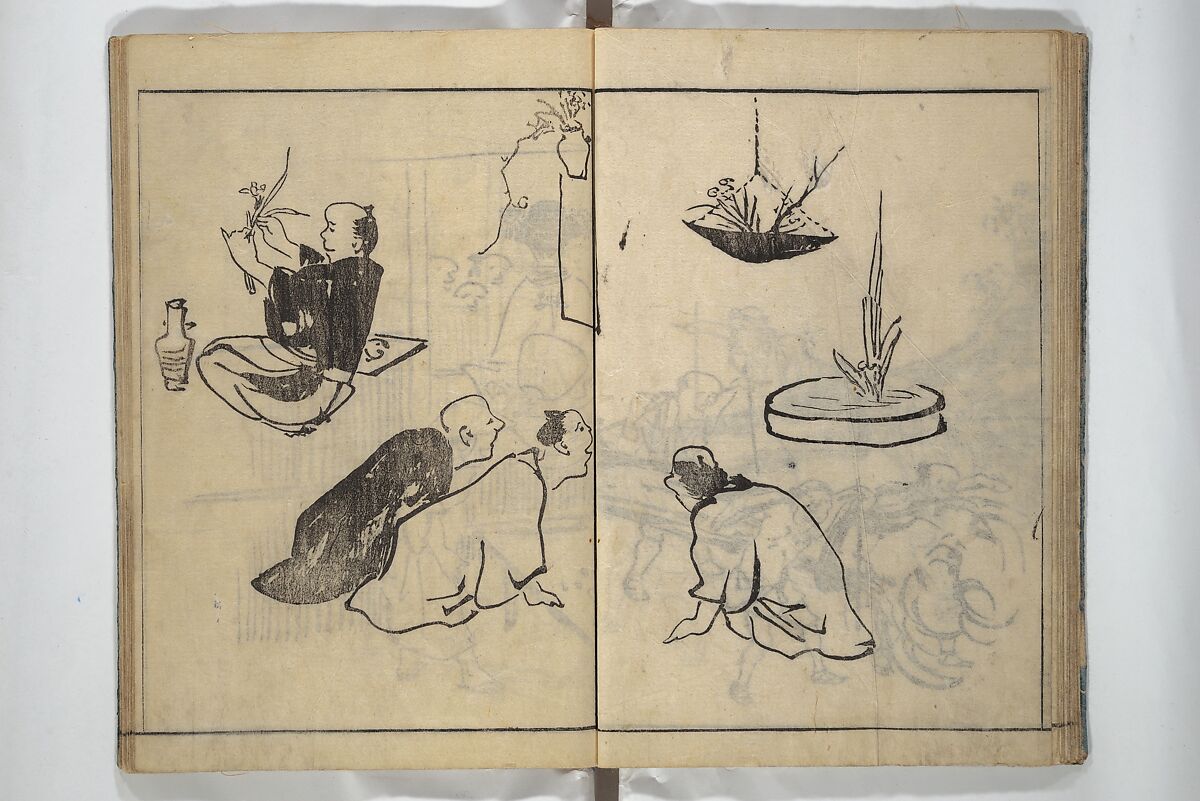 People of Yamato (Japan) Picture Album (Yamato jinbutsu gafu) Second series 倭人物画譜 後編, Yamaguchi Soken 山口素絢 (Japanese, 1759–1818), Woodblock printed book; ink on paper, Japan