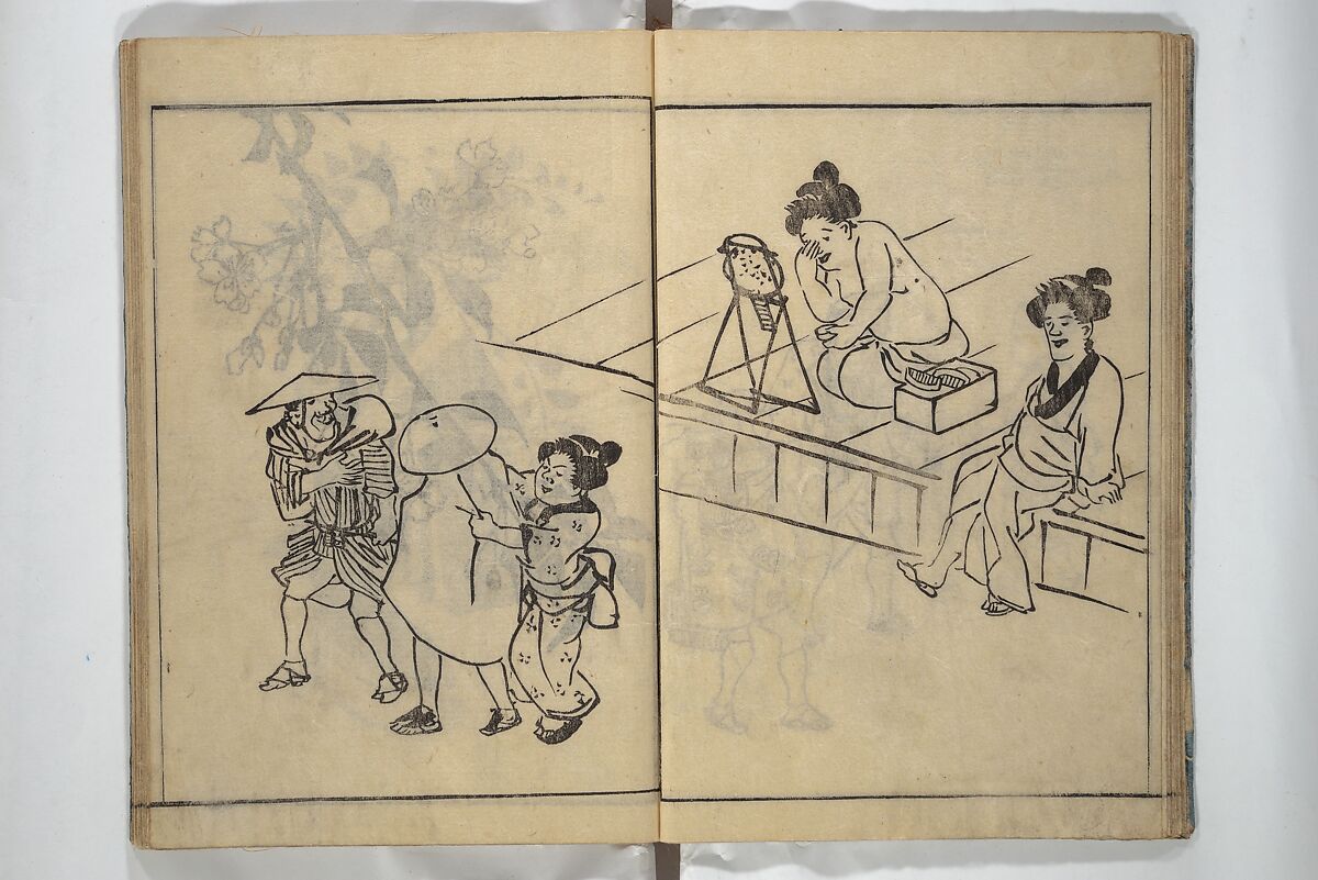 People of Yamato (Japan) Picture Album (Yamato jinbutsu gafu) Second series 倭人物画譜 後編, Yamaguchi Soken 山口素絢 (Japanese, 1759–1818), Woodblock printed book; ink on paper, Japan