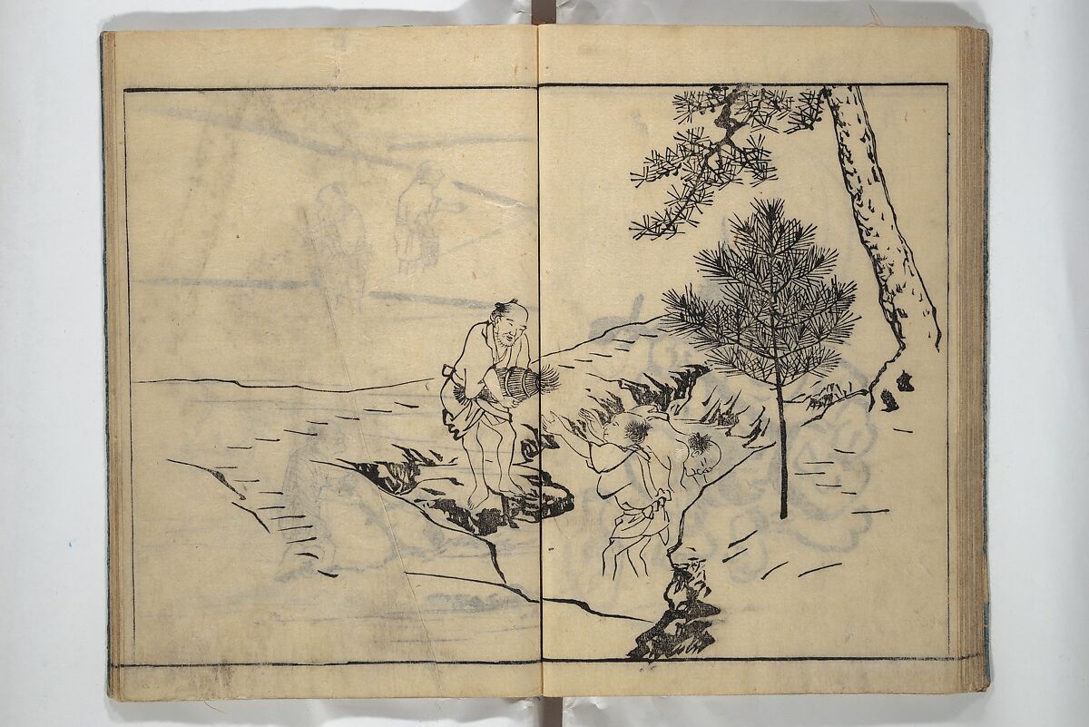 People of Yamato (Japan) Picture Album (Yamato jinbutsu gafu) Second series 倭人物画譜 後編, Yamaguchi Soken 山口素絢 (Japanese, 1759–1818), Woodblock printed book; ink on paper, Japan