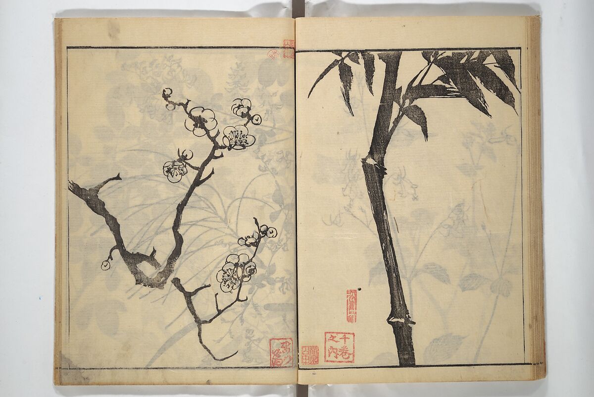 Soken Picture Album: The Plant Section (Soken gafu: Sōka no bu)  素絢画譜 草花之部, Yamaguchi Soken 山口素絢 (Japanese, 1759–1818), Woodblock printed book; ink on paper, Japan
