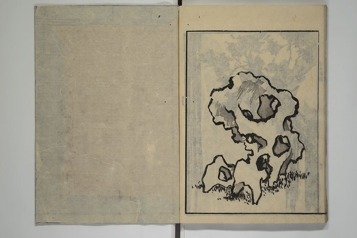 Soken Landscape Picture Album (Soken sansui gafu) 素絢山水画譜, Yamaguchi Soken 山口素絢 (Japanese, 1759–1818), Set of two woodblock printed books; ink and hand-coloring (vol. 2) on paper, Japan