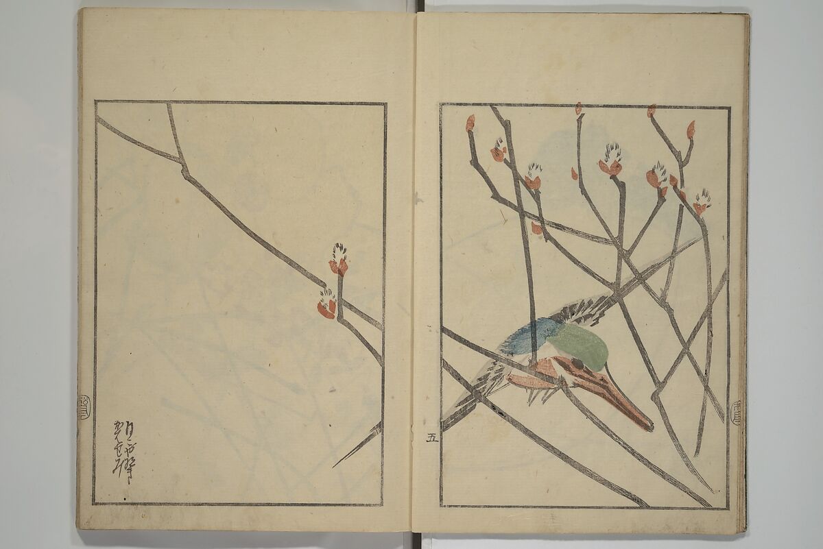 Suiseki Picture Album (Suiseki gafu nihen), Second Series 水石画譜 二編, Satō Suiseki 佐藤水石 (Japanese, active 1806–40), Woodblock printed book; ink and color on paper, Japan