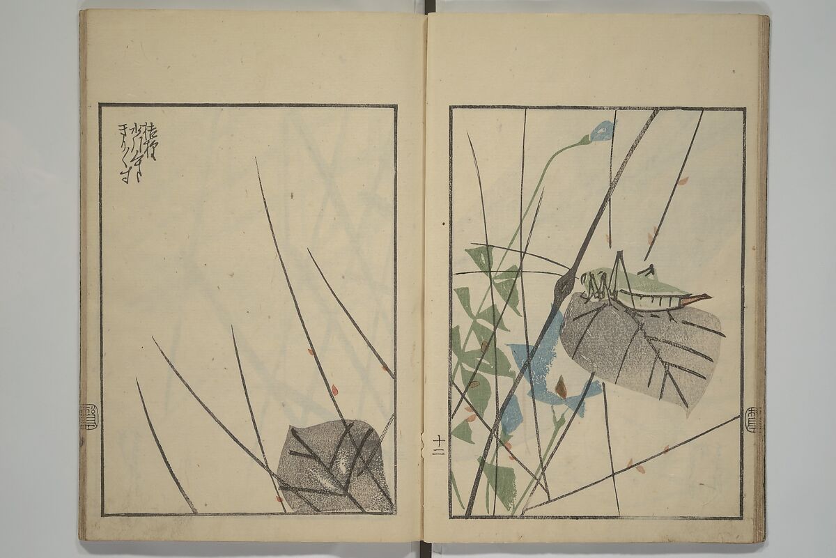 Suiseki Picture Album (Suiseki gafu nihen), Second Series 水石画譜 二編, Satō Suiseki 佐藤水石 (Japanese, active 1806–40), Woodblock printed book; ink and color on paper, Japan