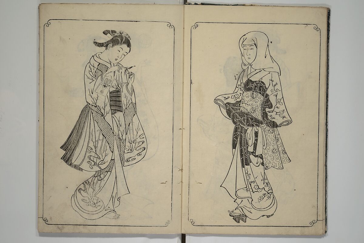 Picture Book of Mount Asaka (Ehon asakayama) 絵本浅香山, Nishikawa Sukenobu 西川祐信 (Japanese, 1671–1750), Woodblock printed book; ink on paper, Japan