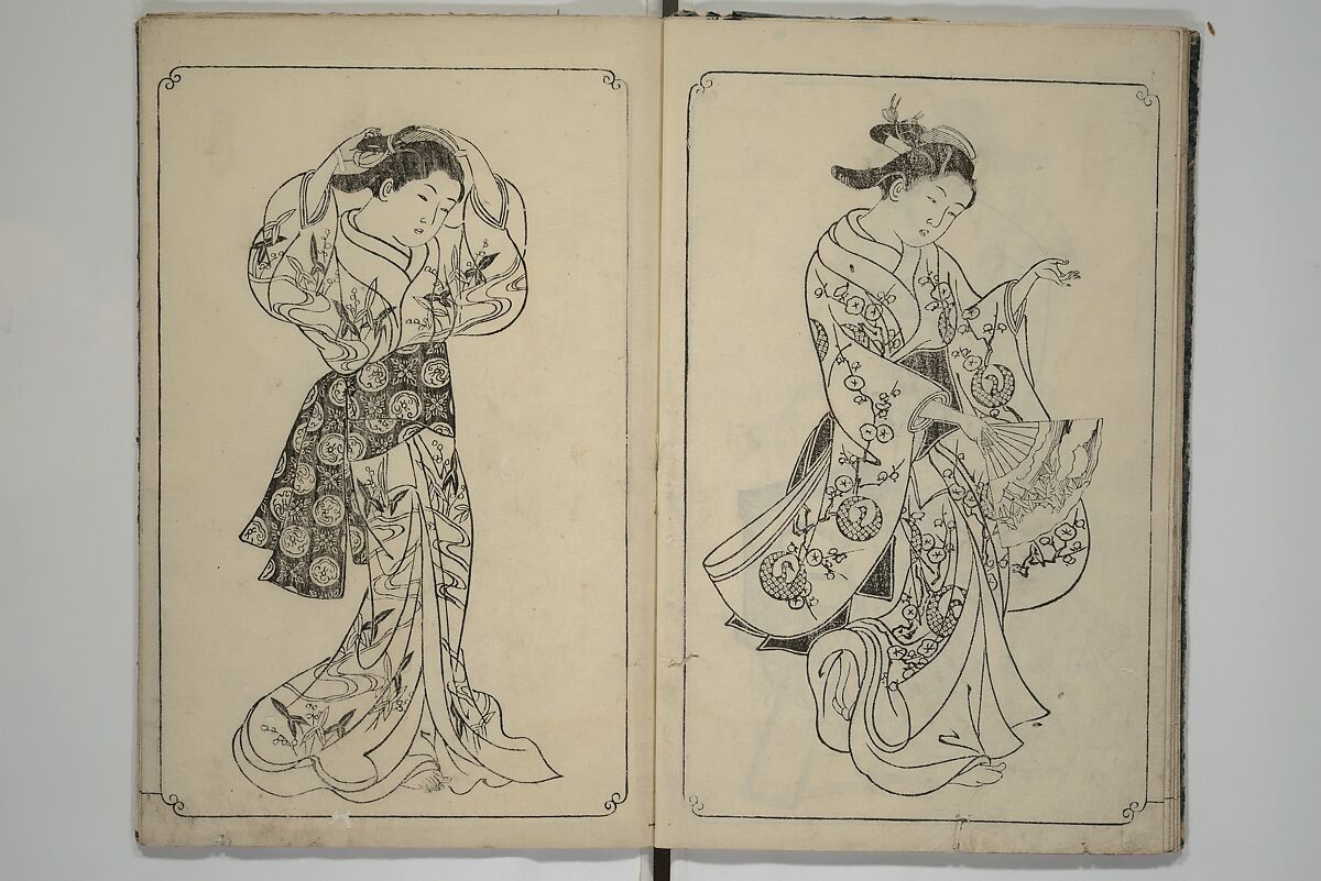 Picture Book of Mount Asaka (Ehon asakayama) 絵本浅香山, Nishikawa Sukenobu 西川祐信 (Japanese, 1671–1750), Woodblock printed book; ink on paper, Japan