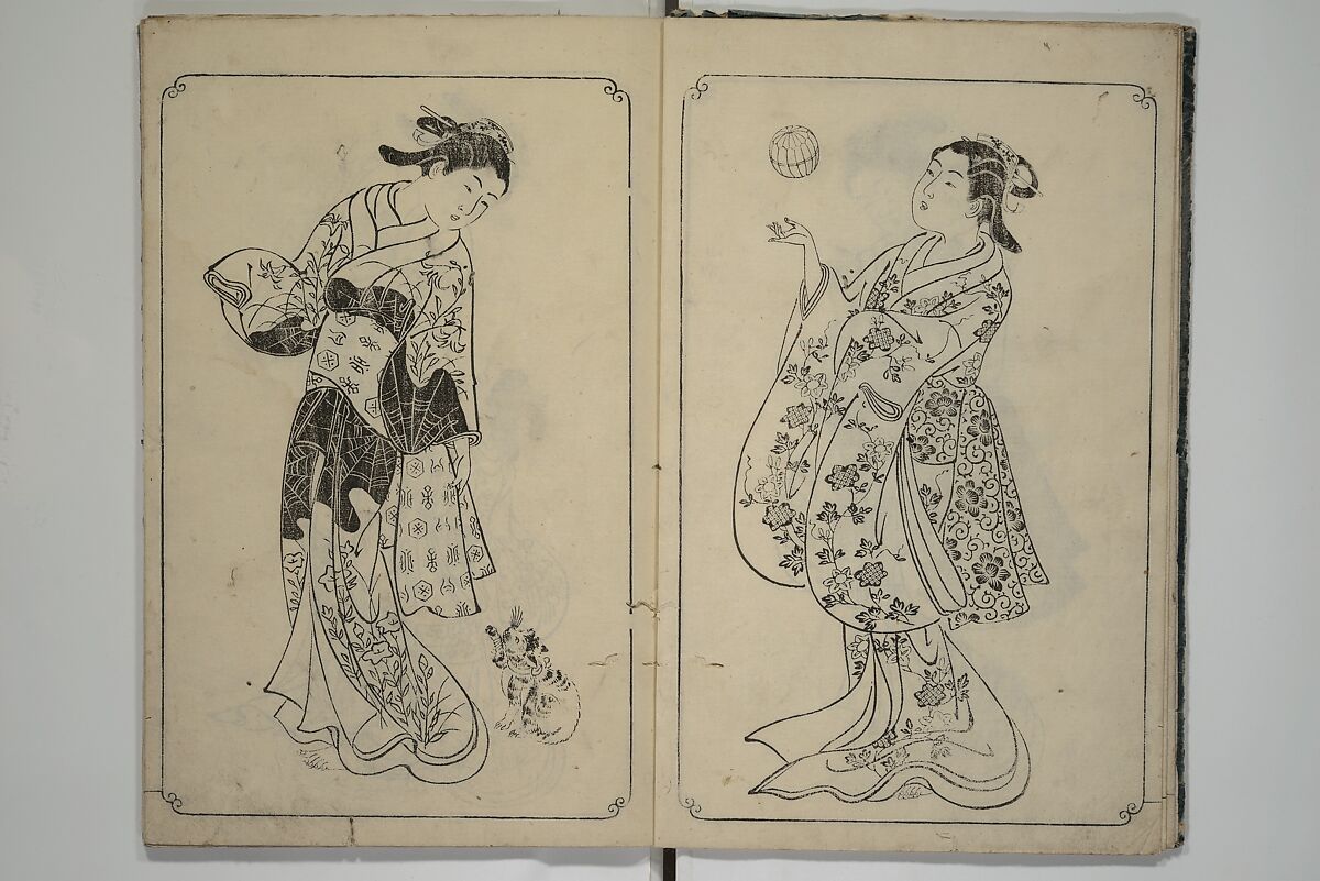 Picture Book of Mount Asaka (Ehon asakayama) 絵本浅香山, Nishikawa Sukenobu 西川祐信 (Japanese, 1671–1750), Woodblock printed book; ink on paper, Japan