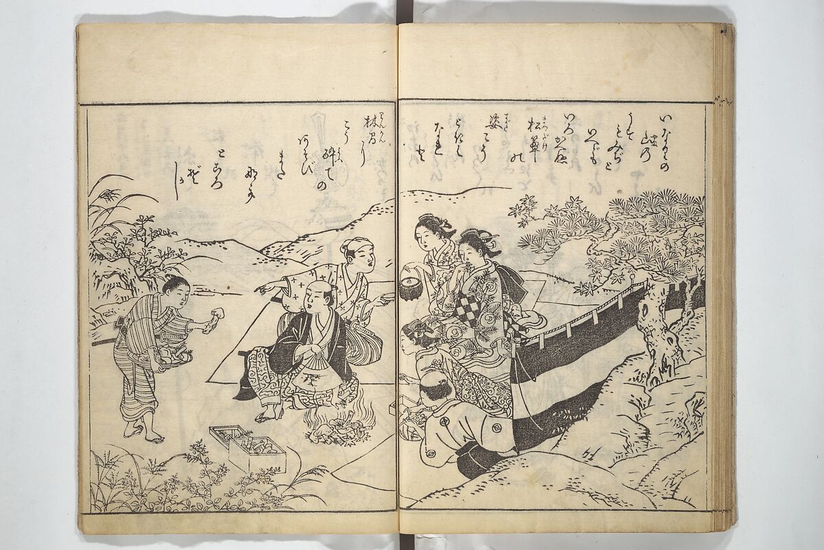 Picture Book of Life in the Capital (Ehon miyako zōshi) 絵本都草紙, Nishikawa Sukenobu 西川祐信 (Japanese, 1671–1750), Woodblock printed book; ink on paper, Japan