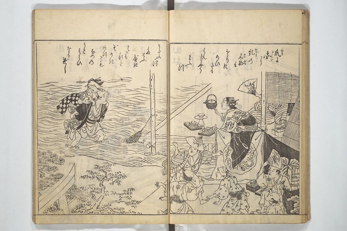 Picture Book of Life in the Capital (Ehon miyako zōshi) 絵本都草紙, Nishikawa Sukenobu 西川祐信 (Japanese, 1671–1750), Woodblock printed book; ink on paper, Japan
