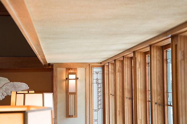 Living Room from the Francis W. Little House: Windows and paneling, Frank Lloyd Wright (American, Richland Center, Wisconsin 1867–1959 Phoenix, Arizona), Oak, leaded glass, American