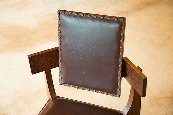 Living Room from the Francis W. Little House: Windows and paneling, Frank Lloyd Wright (American, Richland Center, Wisconsin 1867–1959 Phoenix, Arizona), Oak, leaded glass, American