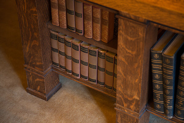 Living Room from the Francis W. Little House: Windows and paneling, Frank Lloyd Wright (American, Richland Center, Wisconsin 1867–1959 Phoenix, Arizona), Oak, leaded glass, American