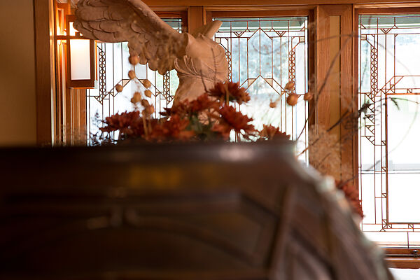 Living Room from the Francis W. Little House: Windows and paneling, Frank Lloyd Wright (American, Richland Center, Wisconsin 1867–1959 Phoenix, Arizona), Oak, leaded glass, American