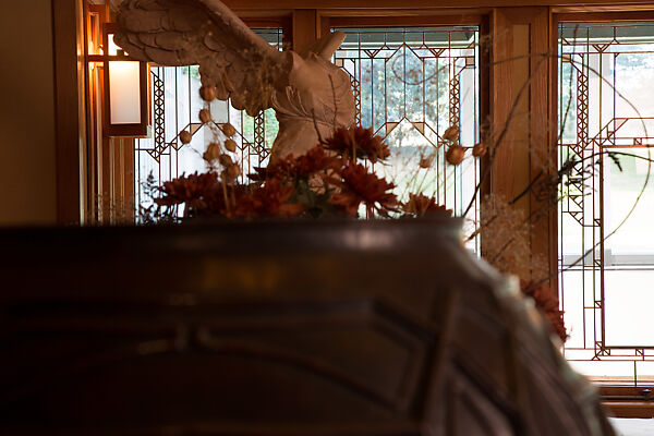 Living Room from the Francis W. Little House: Windows and paneling, Frank Lloyd Wright (American, Richland Center, Wisconsin 1867–1959 Phoenix, Arizona), Oak, leaded glass, American