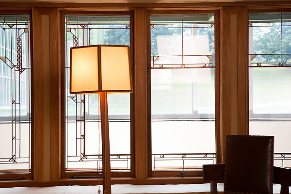 Living Room from the Francis W. Little House: Windows and paneling, Frank Lloyd Wright (American, Richland Center, Wisconsin 1867–1959 Phoenix, Arizona), Oak, leaded glass, American