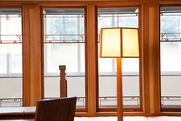 Living Room from the Francis W. Little House: Windows and paneling, Frank Lloyd Wright (American, Richland Center, Wisconsin 1867–1959 Phoenix, Arizona), Oak, leaded glass, American