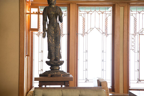 Living Room from the Francis W. Little House: Windows and paneling, Frank Lloyd Wright (American, Richland Center, Wisconsin 1867–1959 Phoenix, Arizona), Oak, leaded glass, American