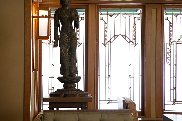Living Room from the Francis W. Little House: Windows and paneling, Frank Lloyd Wright (American, Richland Center, Wisconsin 1867–1959 Phoenix, Arizona), Oak, leaded glass, American