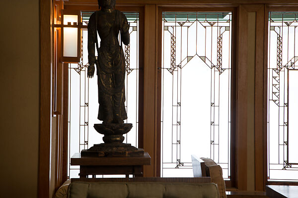 Living Room from the Francis W. Little House: Windows and paneling, Frank Lloyd Wright (American, Richland Center, Wisconsin 1867–1959 Phoenix, Arizona), Oak, leaded glass, American