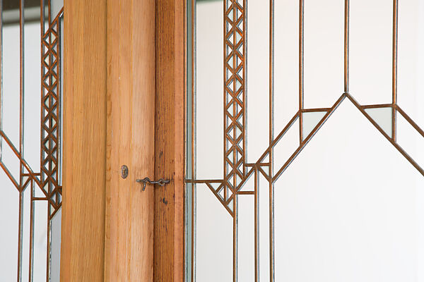 Living Room from the Francis W. Little House: Windows and paneling, Frank Lloyd Wright (American, Richland Center, Wisconsin 1867–1959 Phoenix, Arizona), Oak, leaded glass, American
