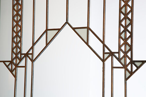 Living Room from the Francis W. Little House: Windows and paneling, Frank Lloyd Wright (American, Richland Center, Wisconsin 1867–1959 Phoenix, Arizona), Oak, leaded glass, American